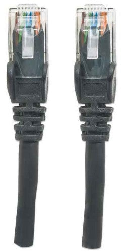 Intellinet Network Patch Cable, Cat6, 3m, Black, CCA, U/UTP, PVC, RJ45, Gold Plated Contacts, Snagless, Booted, Lifetime Warranty