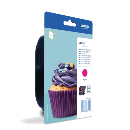 Brother LC-123MBP Ink cartridge magenta Blister, 600 pages 11ml for Brother DCP-J 132/MFC-J 4510/MFC-J 6920