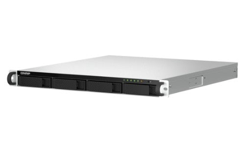 QNAP TS-464U NAS Rack (1U) Intel® Celeron® N5095 8 GB DDR4 0 TB QNAP Turbo System Aluminium, Black