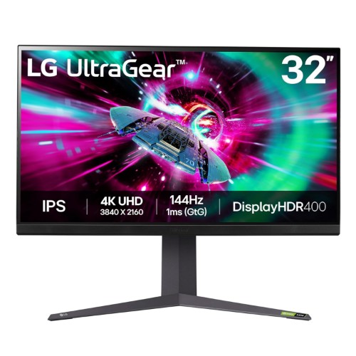 LG 32GR93U-B computer monitor 80 cm (31.5") 3840 x 2160 pixels 4K Ultra HD LCD Black, Grey, Purple
