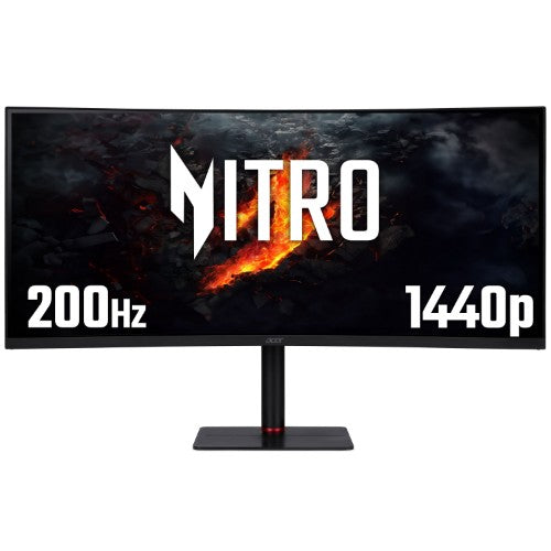 Acer Nitro XV5 Nitro XV345CURX0 - 34" UltraWide Quad HD (3440x1440), Curved 1000R, 200Hz, 0.5ms, HDR10, AMD FreeSync Gaming Monitor