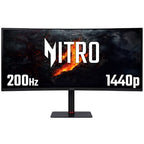 Acer Nitro XV5 Nitro XV345CURX0 - 34" UltraWide Quad HD (3440x1440), Curved 1000R, 200Hz, 0.5ms, HDR10, AMD FreeSync Gaming Monitor