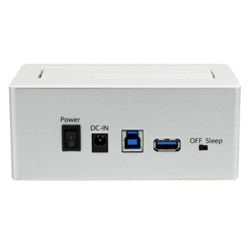 StarTech.com USB 3.0 SATA Hard Drive Docking Station SSD / HDD with integrated Fast Charge USB Hub and UASP For SATA 6 Gbps - White