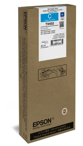 Epson C13T945240/T9452 Ink cartridge cyan high-capacity, 5K pages 38ml for Epson WF-C 5210/5290