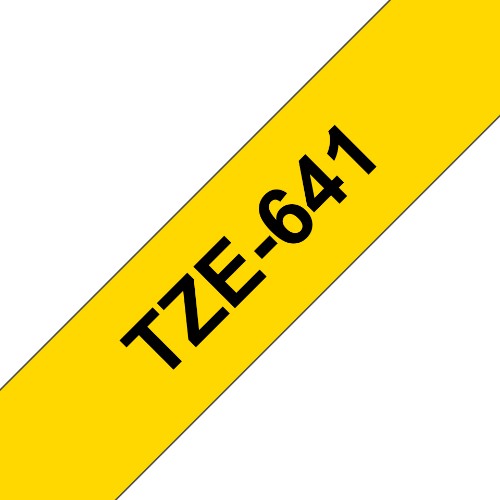 Brother TZE-641 DirectLabel black on yellow Laminat 18mm x 8m for Brother P-Touch TZ 3.5-18mm/36mm/6-18mm/6-24mm/6-36mm