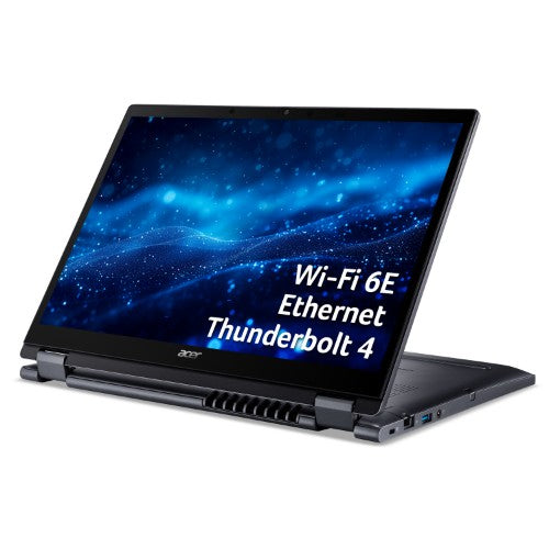 Acer TravelMate TMP414RN-54-TCO-51JJ Copilot+ PC Intel Core Ultra 5 125U Hybrid (2-in-1) 35.6 cm (14") Touchscreen WUXGA 16 GB DDR5-SDRAM 512 GB SSD Wi-Fi 6E (802.11ax) Windows 11 Pro Blue