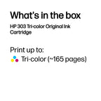HP T6N01AE/303 Printhead cartridge color, 165 pages 4ml for HP Envy Photo 6230