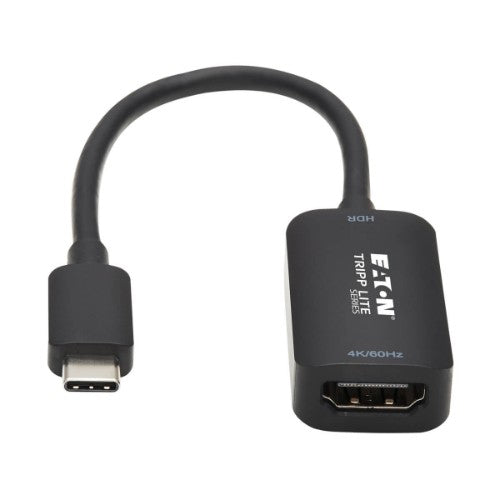 Tripp Lite U444-06N-HDR4-B USB-C to HDMI Active Adapter Cable (M/F), 4K 60 Hz, HDR, 4:4:4, DP 1.4 Alt Mode, HDCP 2.2, Black, 6 in. (15.2 cm)