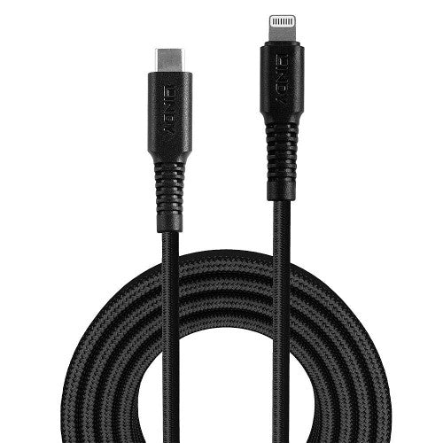 Lindy 0.5m Reinforced USB Type C to Lightning Charge and Sync Cable
