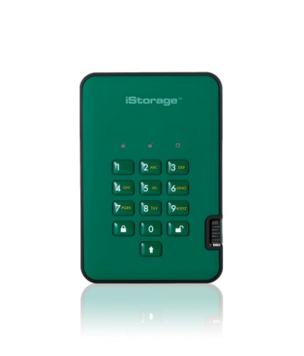 iStorage diskAshur² SSD 256GB Green | Secure Portable Solid State Drive |AES-XTS 256-bit Hardware Encryption | PIN protected | OS & Platform Independent | TAA Compliant |Brute force hack defence | Dust/Water Resistant