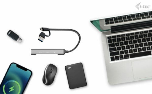 i-tec USB-C/USB-A Metal HUB 1x USB 3.0 + 3x USB 2.0