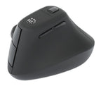 Manhattan Ergonomic Vertical Wireless Mouse (Right Handed), Black, Adjustable 800/1200/1600dpi, 2.4Ghz (effective range up to 10m), Six Button with Scroll Wheel, Nano USB-A receiver, AA battery (included), Three Year Warranty