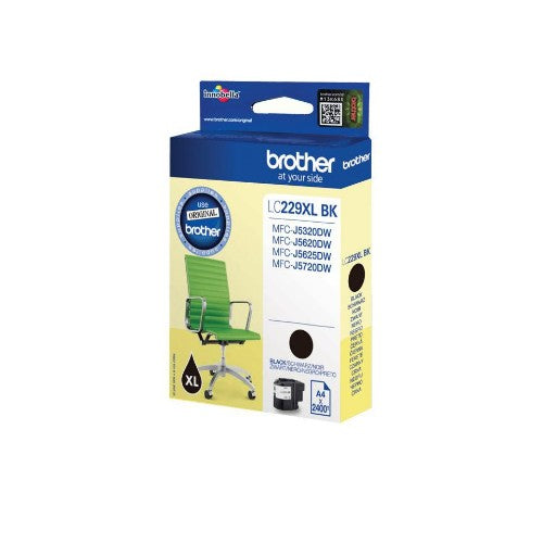 Brother LC-229XLBKBP Ink cartridge black Blister, 2.4K pages ISO/IEC 24711 9ml for Brother MFC-J 5320