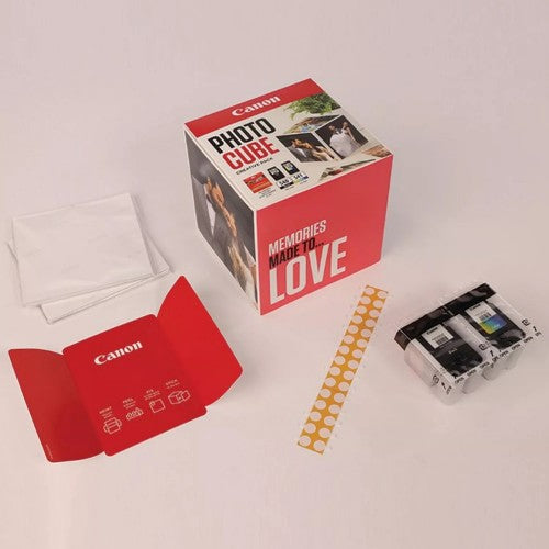 Canon 5225B016/PG-540+CL-541 Printhead cartridge multi pack black / color Cube white pink + Photopaper PP-201 13x13cm 40 sheet 180pg+180pg Pack=2 for Canon Pixma MG 2150/MX 370