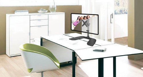 Allmounts AS01T01 monitor mount / stand 58.4 cm (23") Desk Black, Silver