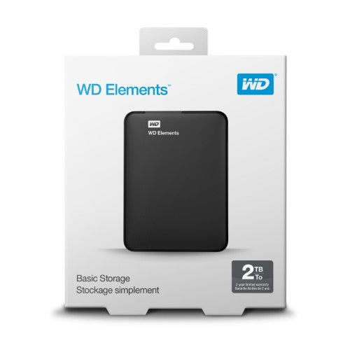 Western Digital WD Elements external hard drive 2 TB 2.5" Micro-USB B 3.2 Gen 1 (3.1 Gen 1) Black