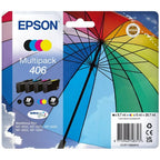 Epson C13T17G64010/406 Ink cartridge multi pack Bk,C,M,Y 8,7ml + 3x6ml Pack=4 for Epson  WF-3920