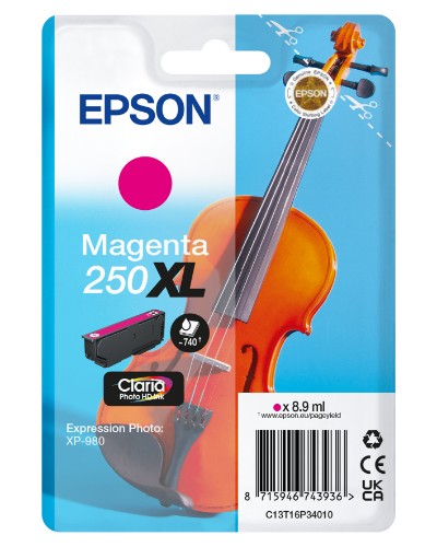 Epson C13T16P34010/250XL Ink cartridge magenta high-capacity, 740 pages 8.9ml for Epson Expression Photo XP-980