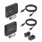 StarTech.com DisplayPort KVM Extender over Fiber Optic, 4K 60Hz, Console Extender Kit, Up to 984ft/300m (Multi-mode) with Pre-installed SFP+ Modules, 3x USB HID - TAA