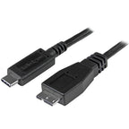 StarTech.com 3ft (1m) USB-C to Micro USB-B Cable, USB 10Gbps, Data Cord, 3A, USB C to Micro-B Data Transfer Cable
