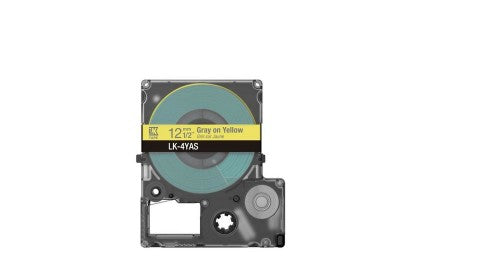 Epson C53S672104/LK-4YAS DirectLabel-etikettes gray on yellow 12mm x 8m for Epson LabelWorks LW-C 410/610
