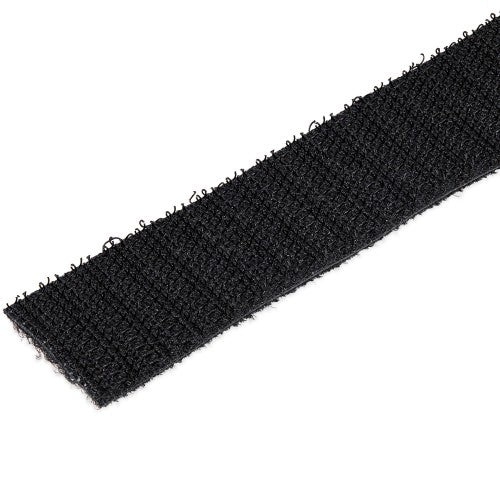 StarTech.com 50ft (15.2m) Hook and Loop Roll, Black, Cut-to-Size Reusable Cable Ties, Bulk Industrial Wire Fastener Tape, Adjustable Fabric Wraps, Reusable Self Gripping Cable Management Straps