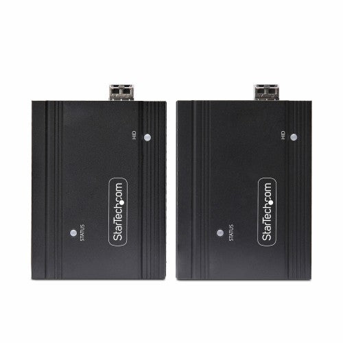 StarTech.com DisplayPort KVM Extender over Fiber Optic, 4K 60Hz, Console Extender Kit, Up to 984ft/300m (Multi-mode) with Pre-installed SFP+ Modules, 3x USB HID - TAA