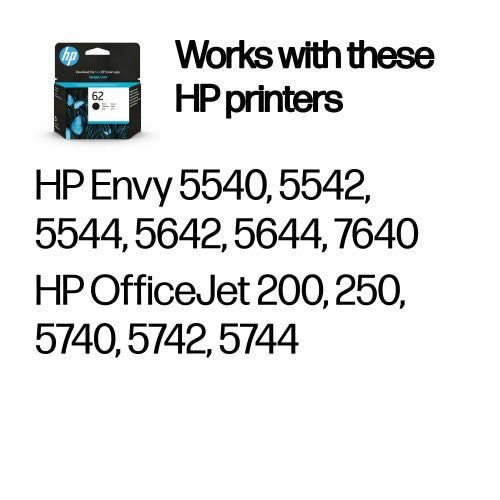 HP C2P04AE/62 Printhead cartridge black, 200 pages ISO/IEC 24711 for HP Envy 5640/OJ 250 mobile