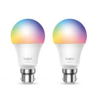 TP-Link Tapo Smart Wi-Fi Light Bulb, Multicolor, E27, 2-Pack