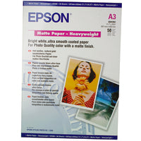 Epson Matte Paper Heavy Weight, DIN A3, 167g/m2, 50 Sheets