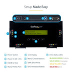 StarTech.com 4 Bay SSD/HDD Hard Drive Eraser - 2.5" & 3.5" SATA - Hostless Standalone Secure Erase External Disk Sanitizer - 9 Erase Modes - RS232 Printer Port - NIST/DOD & TAA Compliant