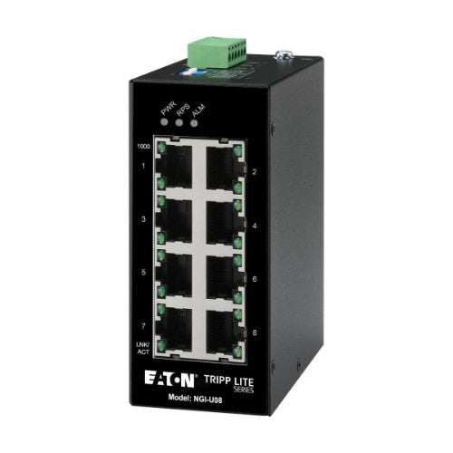 Tripp Lite NGI-U08 8-Port Unmanaged Industrial Gigabit Ethernet Switch - 10/100/1000 Mbps, DIN Mount