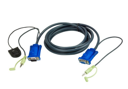 ATEN 2L-5205B video cable adapter 5 m VGA (D-Sub) + 3.5mm Black