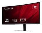 Viewsonic VA VA3420C computer monitor 86.4 cm (34") 3440 x 1440 pixels UltraWide Quad HD LED Black