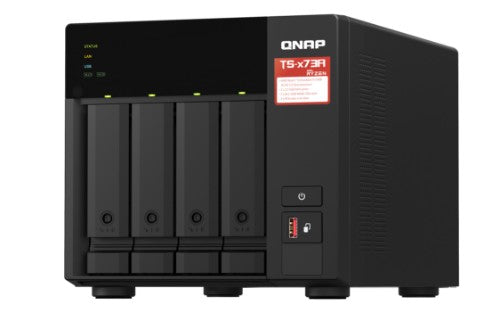 QNAP TS-473A + QSW-1105-5T Bundle Pack NAS Tower Ryzen Embedded V1500B 8 GB DDR4 0 TB QNAP Turbo System Black