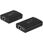 StarTech.com 4-Port USB 2.0 Extender Hub over Single CAT5e/CAT6 Ethernet Cable (RJ45) - 330ft (100m) - USB Extender Hub Adapter Kit - Metal Housing - Externally Powered - 480 Mbps - TAA