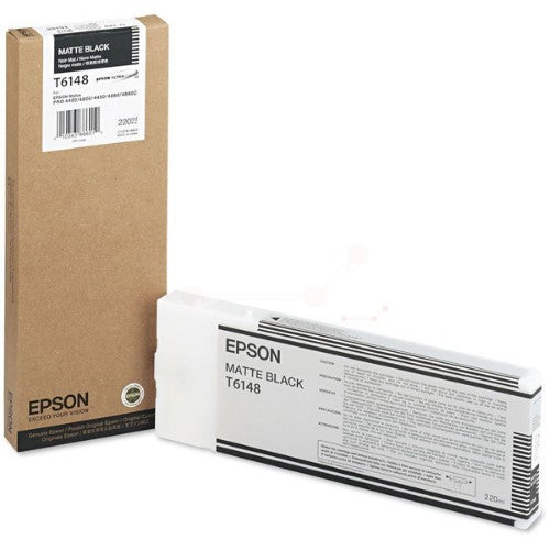 Epson C13T61480N/T6148 Ink cartridge black matt 220ml for Epson Stylus Pro 4400/4450/4800/4880