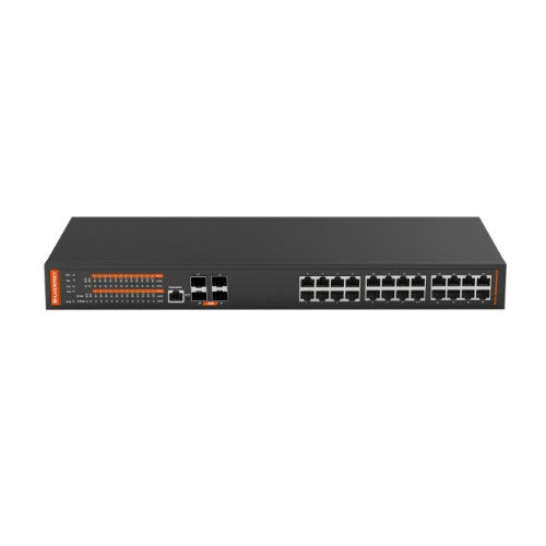 SilverNet SIL 54424MP network switch Managed L3 Gigabit Ethernet (10/100/1000) Power over Ethernet (PoE) 1U Black