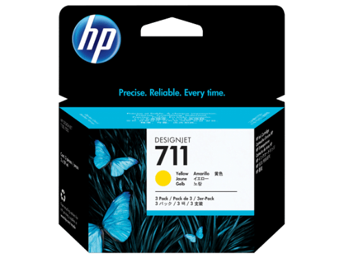 HP CZ136A/711 Ink cartridge yellow 29ml Pack=3 for HP DesignJet T 520