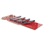 StarTech.com Quad M.2 PCIe Adapter Card, PCIe x16 to Quad NVMe or AHCI M.2 SSDs, PCI Express 4.0, 7.8GBps/Drive, Bifurcation Required, Windows/Linux Compatible - TAA
