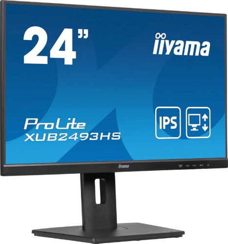 iiyama ProLite 24” IPS 3-side borderless monitor with height adjustable stand