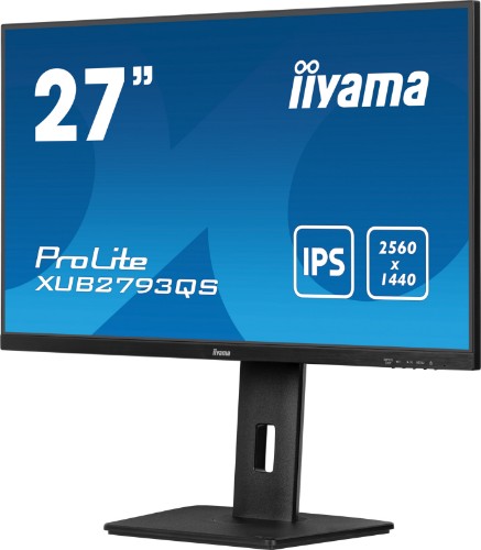 iiyama ProLite 27” QHD IPS technology panel with 150mm height adjustable stand and 100Hz refresh rate