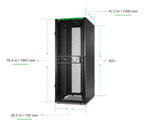 APC NetShelter SX, Networking Rack Enclosure, 42U, 1991H x 750W x 1200D mm, with Sides, Black