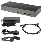 StarTech.com USB C Dock - Triple 4K Monitor USB Type-C Docking Station - 100W Power Delivery - DP 1.4 Alt Mode & DSC, 2x DisplayPort 1.4/HDMI 2.0 - 6xUSB (2x 10Gbps), SD - Windows/Chrome