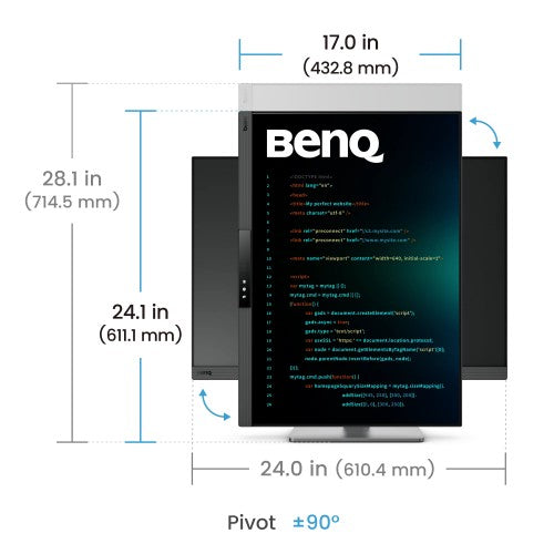 BenQ RD280UG computer monitor 71.6 cm (28.2") 3840 x 2560 pixels 4K Ultra HD Black