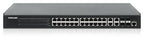 Intellinet 24-Port Gigabit Ethernet PoE+ Web-Managed Switch with 4 Gigabit Combo Base-T/SFP Ports, IEEE 802.3at/af Power over Ethernet (PoE+/PoE) Compliant, 370 W, Endspan, 19" Rackmount (with UK power cord)