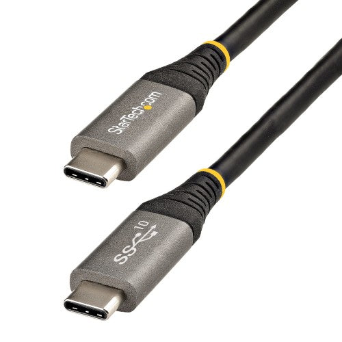 StarTech.com 3ft (1m) USB-C Cable, USB 10Gbps, 100W (5A) Power Delivery, 8K 60Hz / 4K 144Hz DP Alt Mode, USB-IF Certified, Thunderbolt Compatible