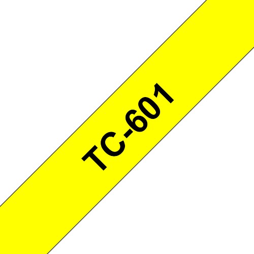 Brother TC-601 DirectLabel black on yellow 12mm x 7,7m for Brother P-Touch TC 9-12mm