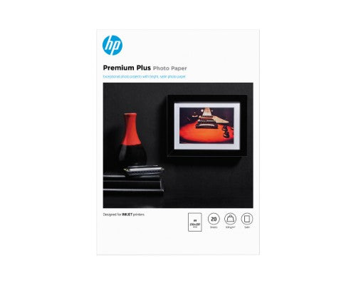 HP Premium Plus Photo Paper, Satin, 300 g/m2, A4 (210 x 297 mm), 20 sheets