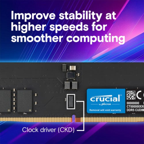 Crucial CT2K32G64C52CU5 memory module 64 GB 2 x 32 GB DDR5 6400 MT/s 288-pin DIMM